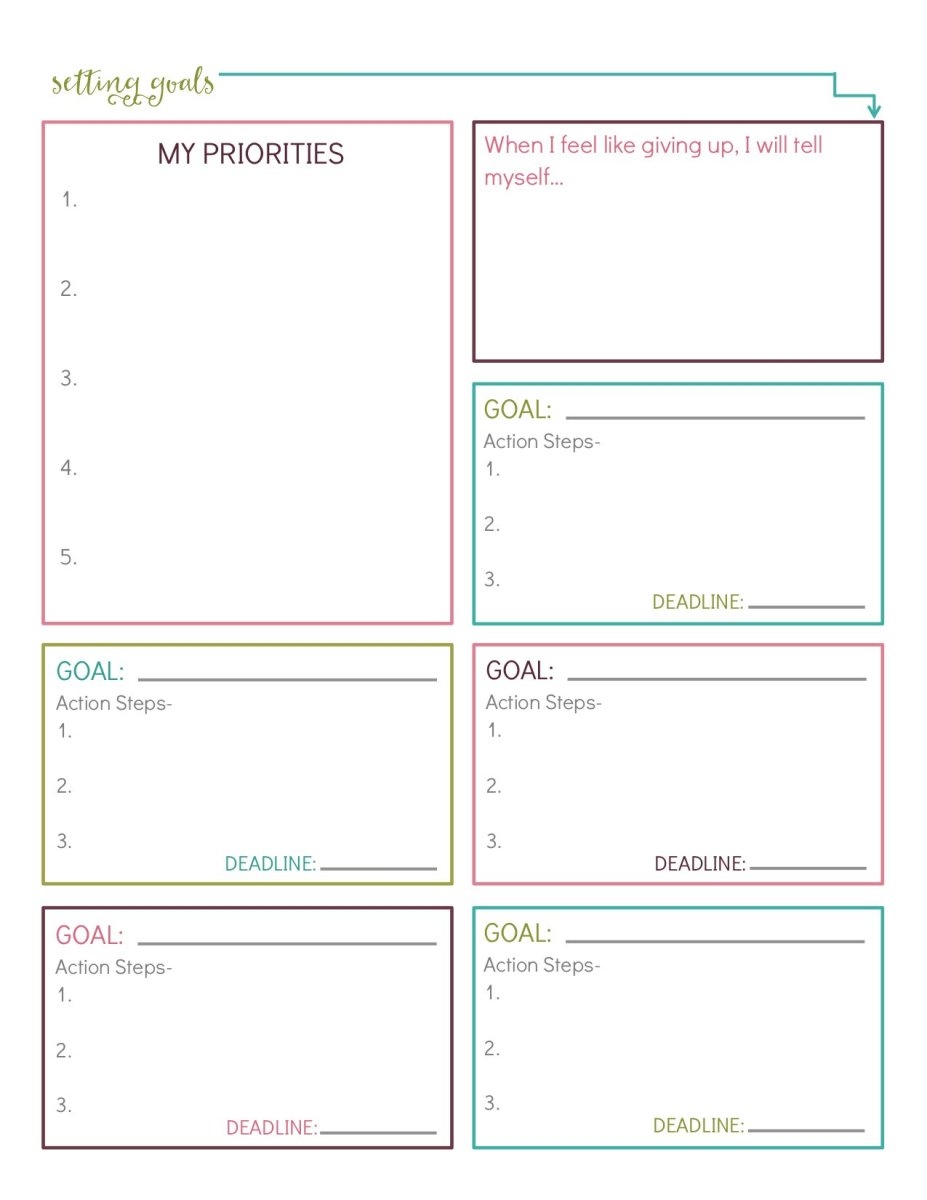 10 Free Printable Goal Setting Worksheets Parade Worksheets 