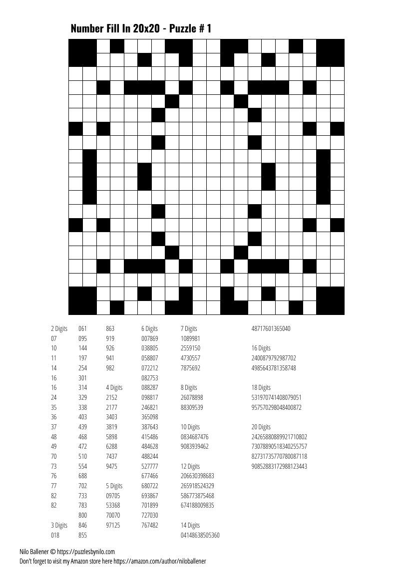 Free Printable Fill In Puzzles To Print