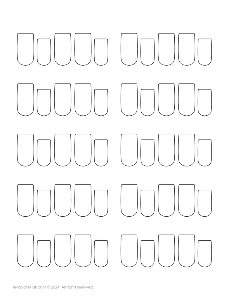 11 Printable Nail Art Templates PDF Download 