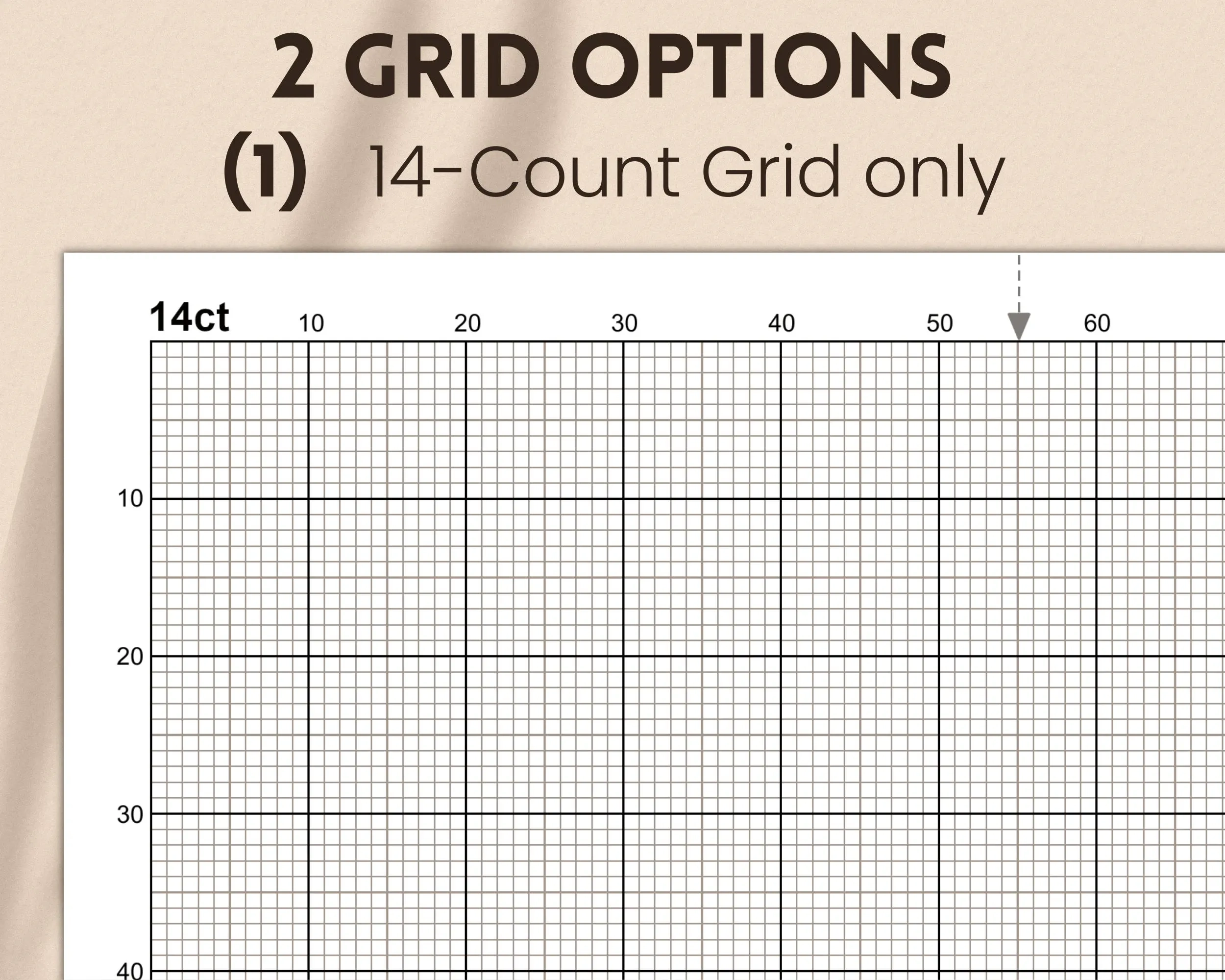 14 count Graph Paper With Inch Grid PDF JPG PNG Etsy