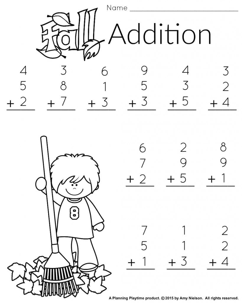 Printable Addition Worksheets 1st Grade