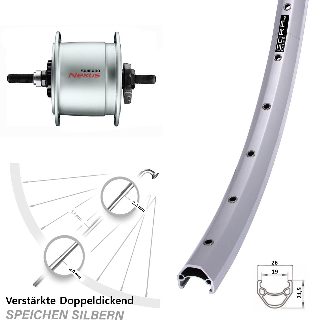 28 Zoll DT Swiss E 550 KX G Shimano DH UR700 Laufradsatz 