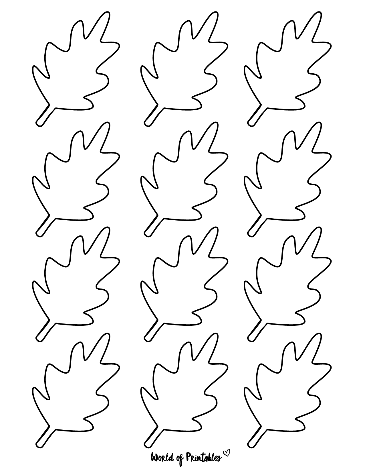 37 Printable Leaf Templates Outlines amp Shapes Free World Of 