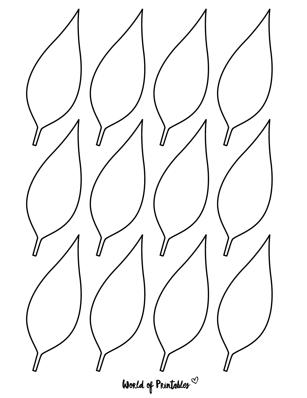 37 Printable Leaf Templates Outlines amp Shapes Free World Of 