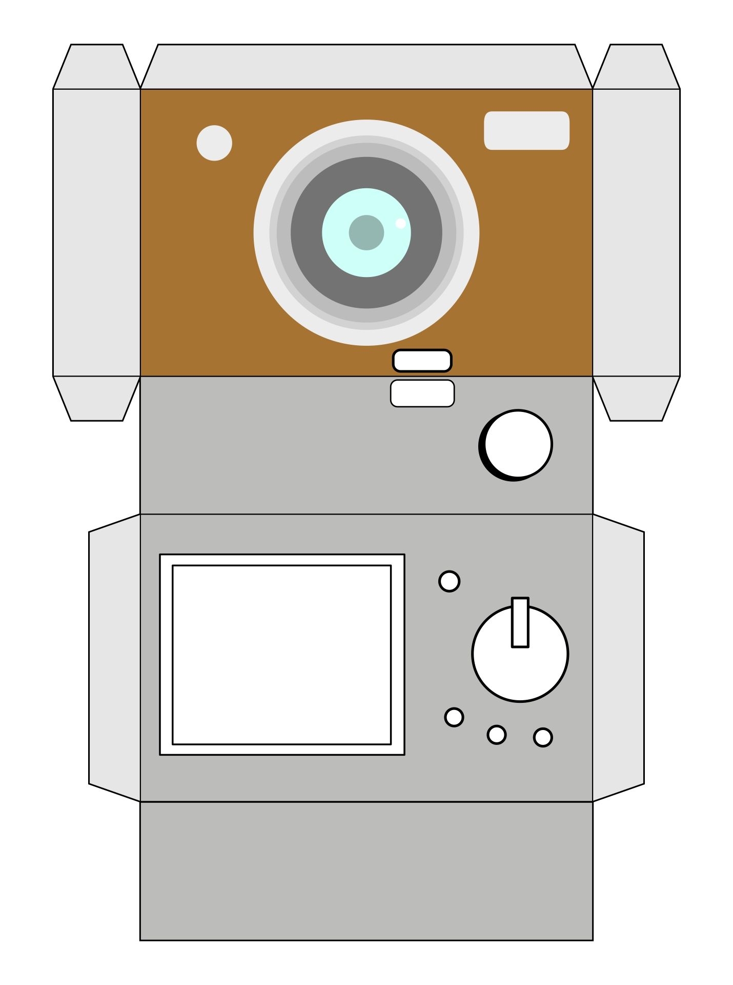 3D Camera Template 10 Free PDF Printables Printablee