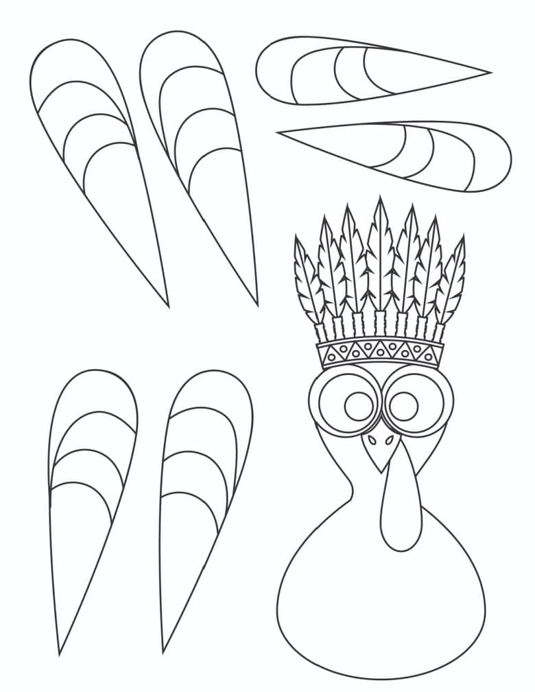 Large Printable Turkey Template