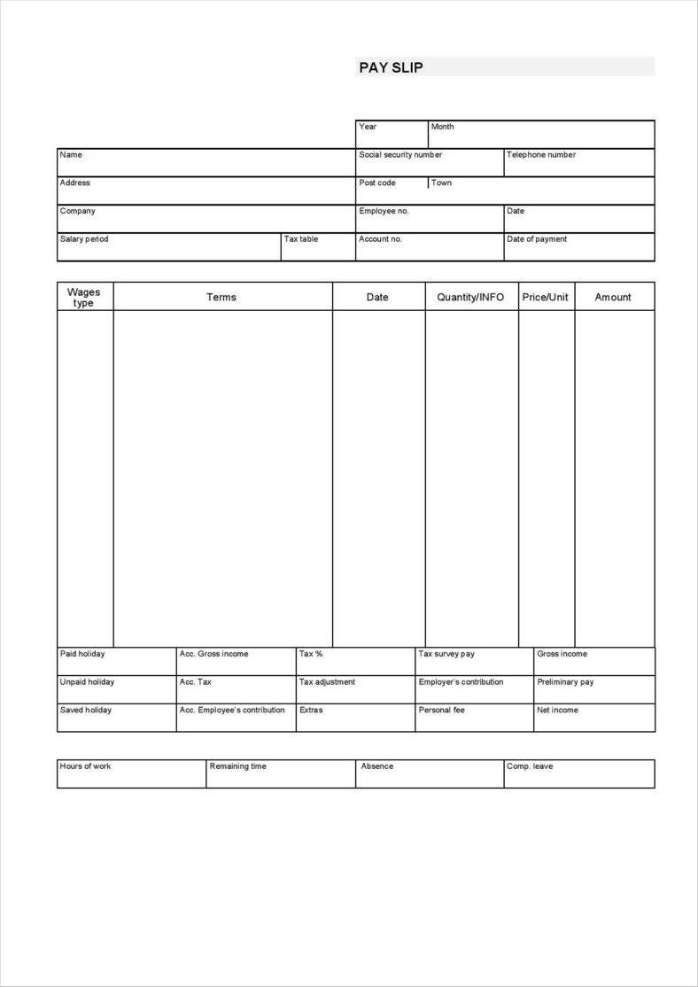 41 Free Pay Stub Templates In Google Docs Google Sheets MS 