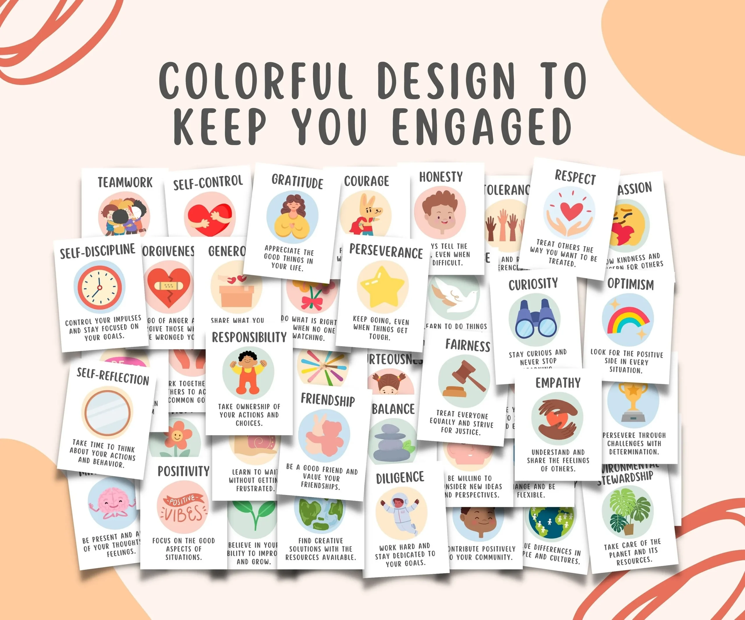 42 Moral Value Cards For Kids