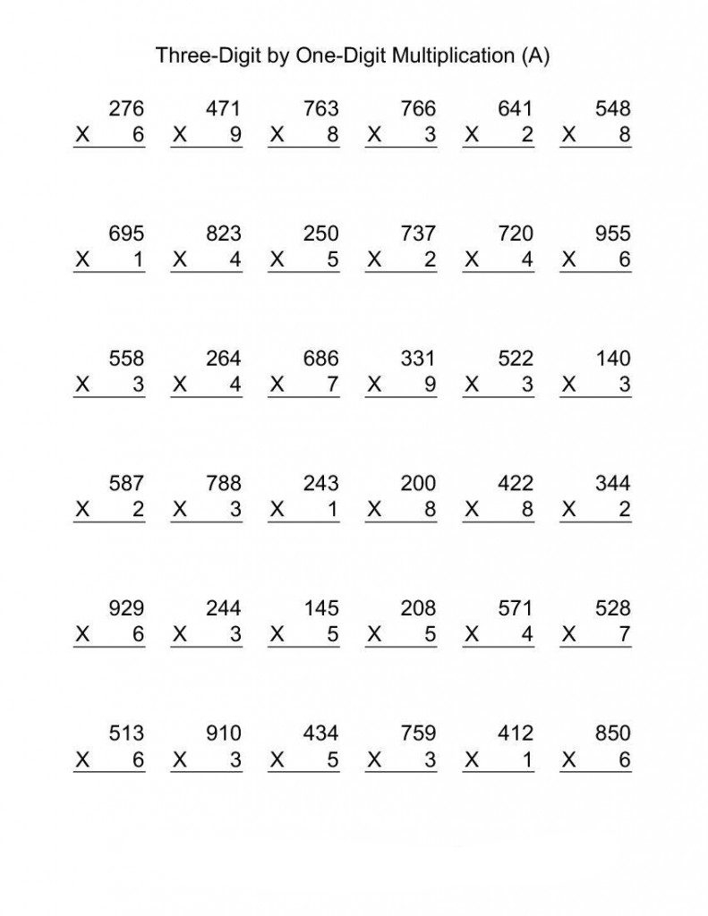 4th Grade Math Worksheets Worksheets Library