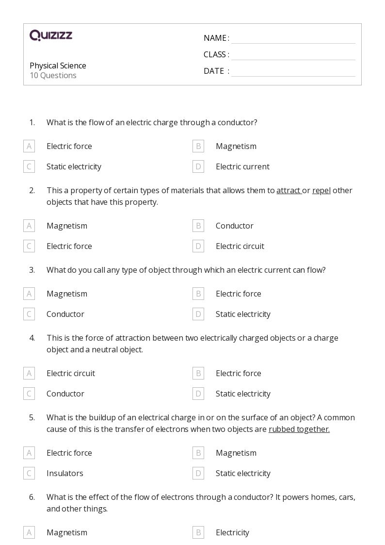 50 Science Worksheets For 4th Grade On Quizizz Free amp Printable