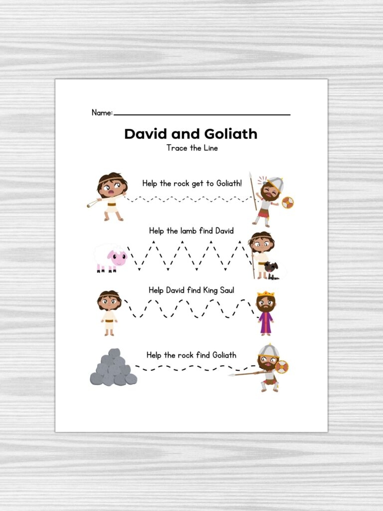 Free David And Goliath Activity Pages