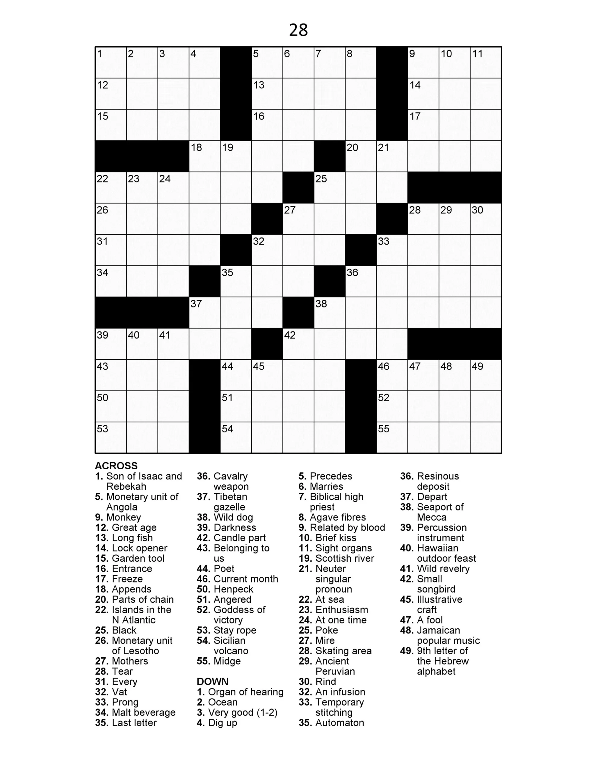 60 Large Print Crossword Puzzles Vol 1 Etsy UK