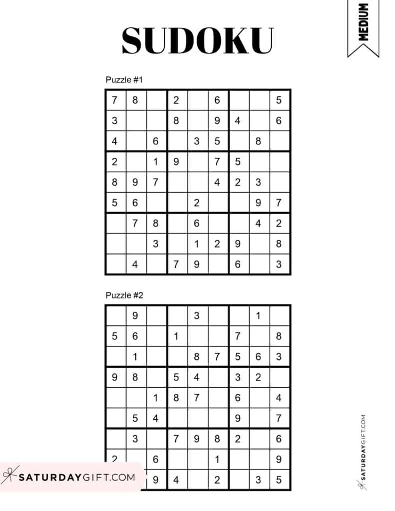 Free Printable Sudoku Puzzles For Kids