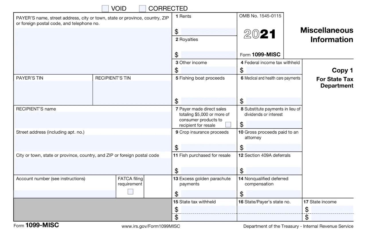 1099 Nec Form 2026 Printable Free
