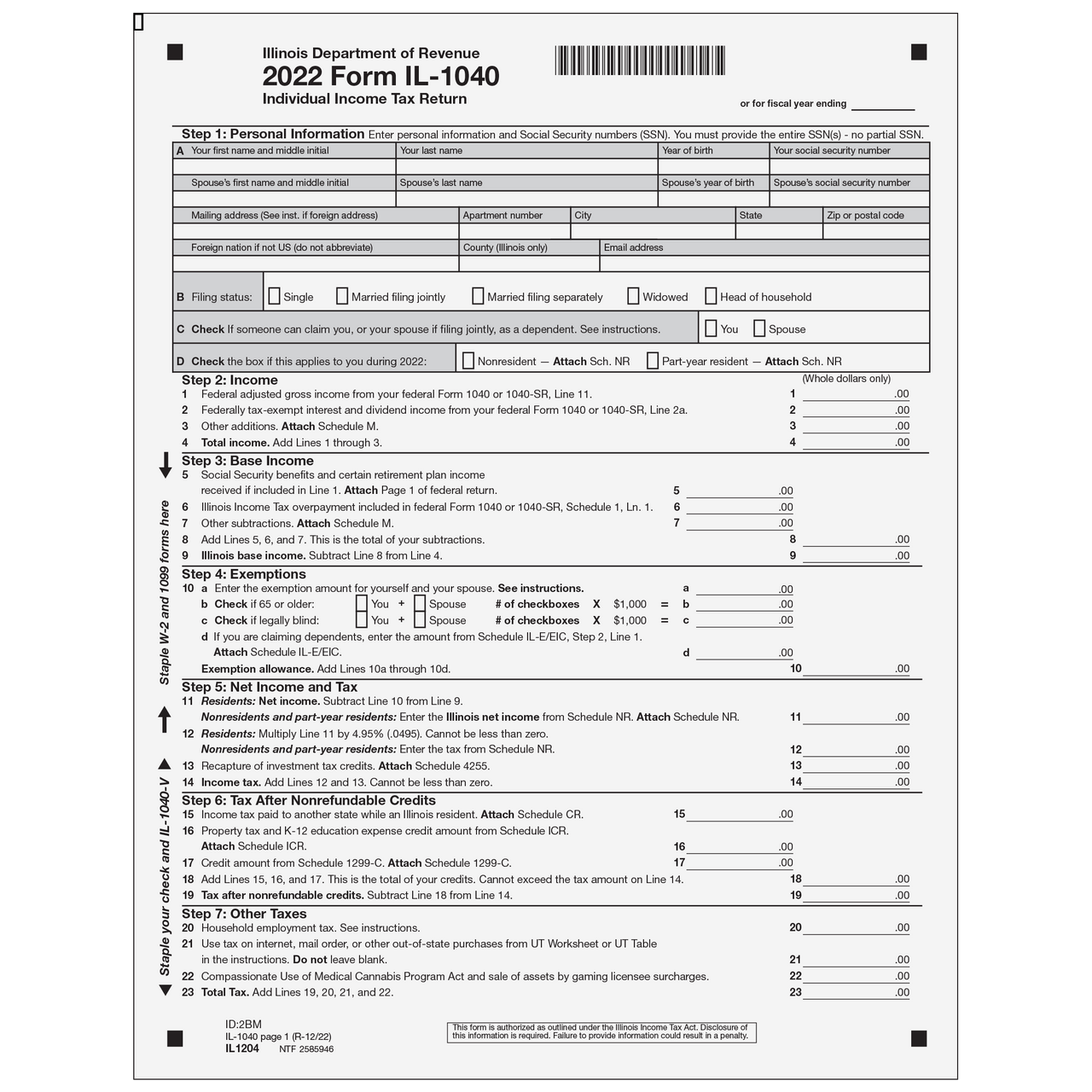 Activity Preparing A 1040 Income Tax Form DIY Homeschooler 