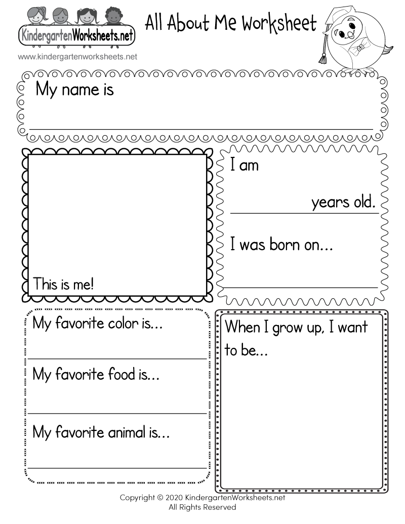 Free Printable All About Me Sheets