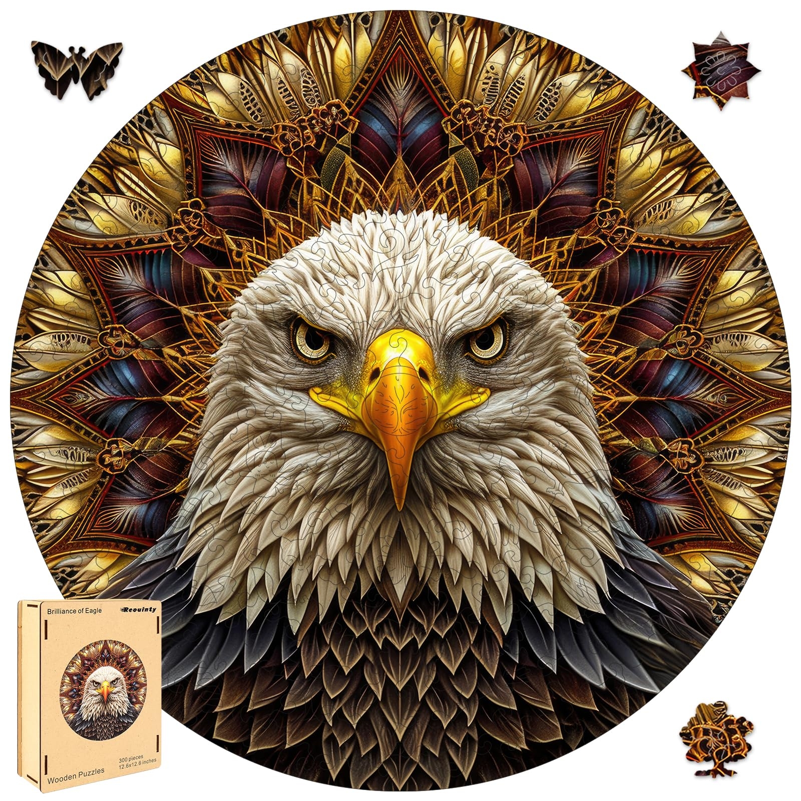 Amazon Reouinty Bald Eagle Wooden Puzzle For Adults 500 Piece 