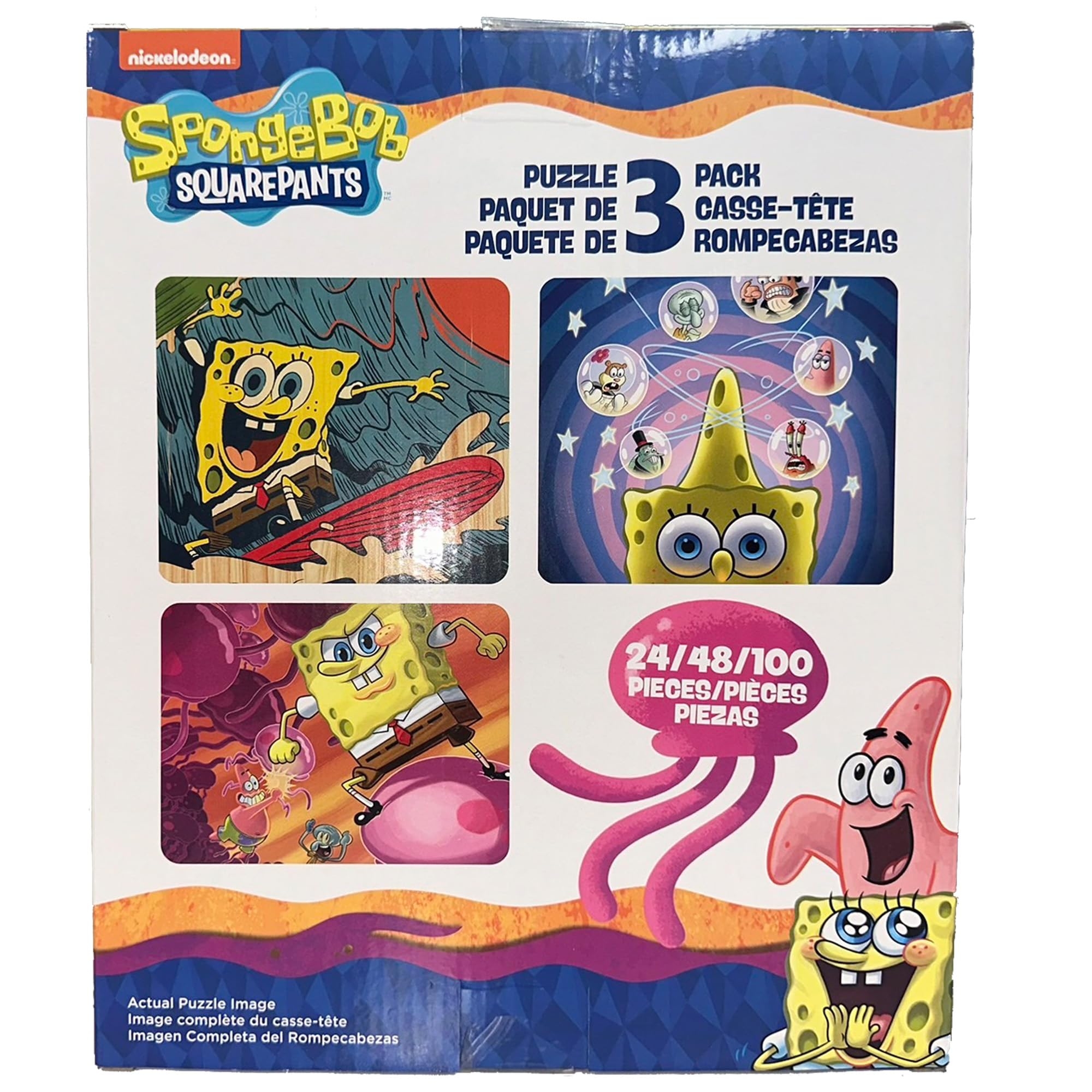 Amazon Spongebob Squarepants 3 In 1 Jigsaw Puzzles For Kids 