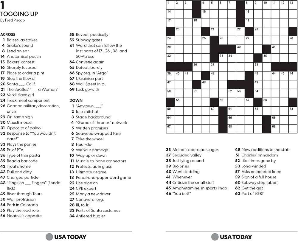 Amazon USA TODAY Crossword Super Challenge 200 Puzzles USA 