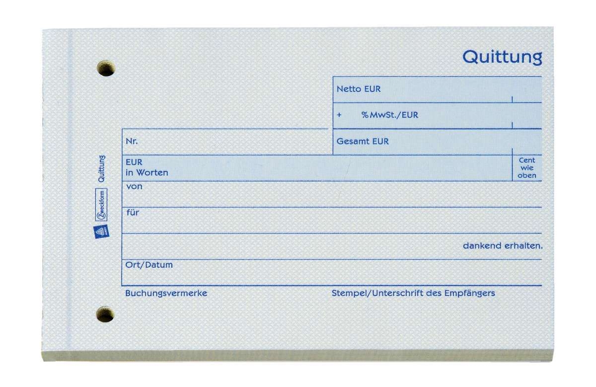 AVERY Zweckform Quittung 1735 Zzgl MwSt Jetzt Kaufen 