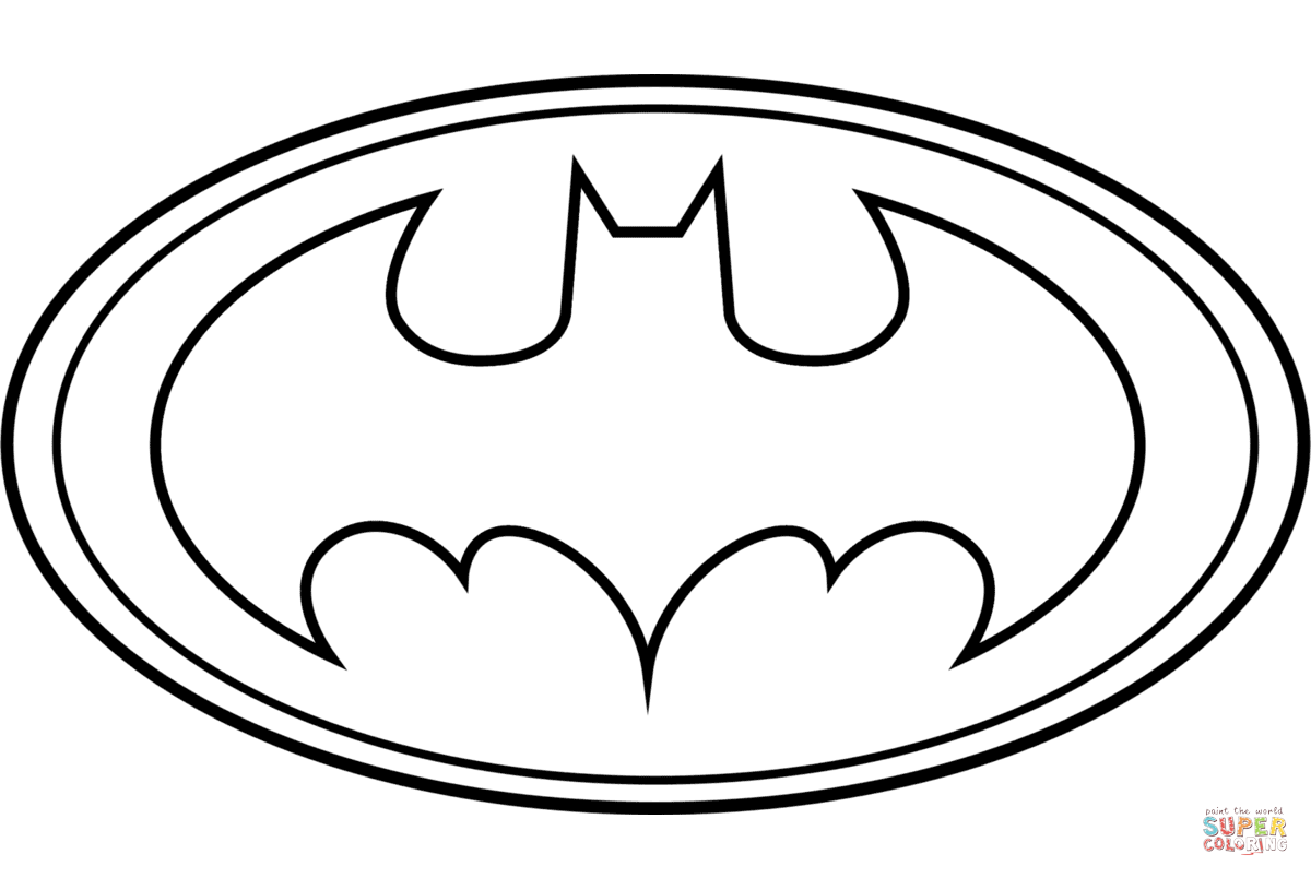 Batman Logo Coloring Page