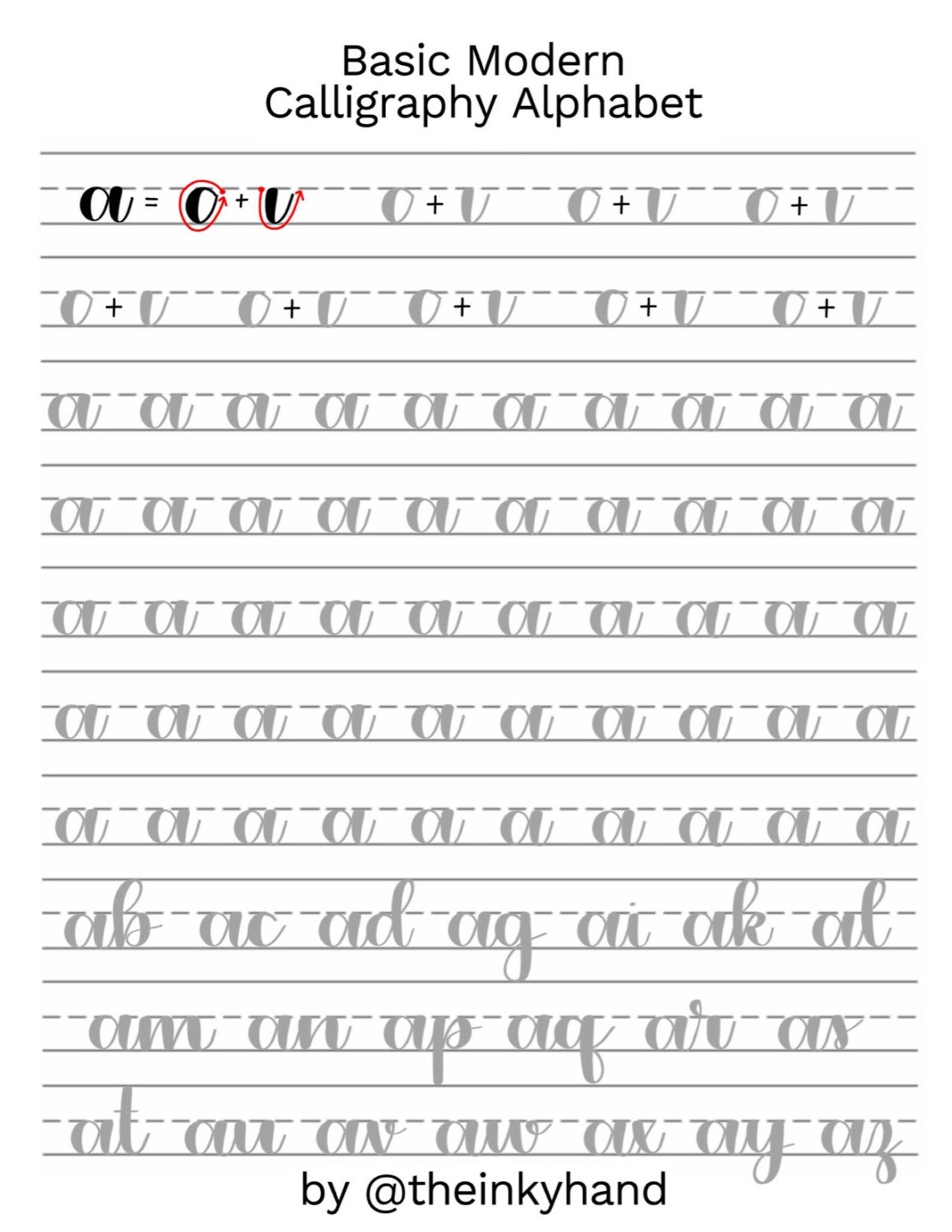 Calligraphy Sheets Printable Free