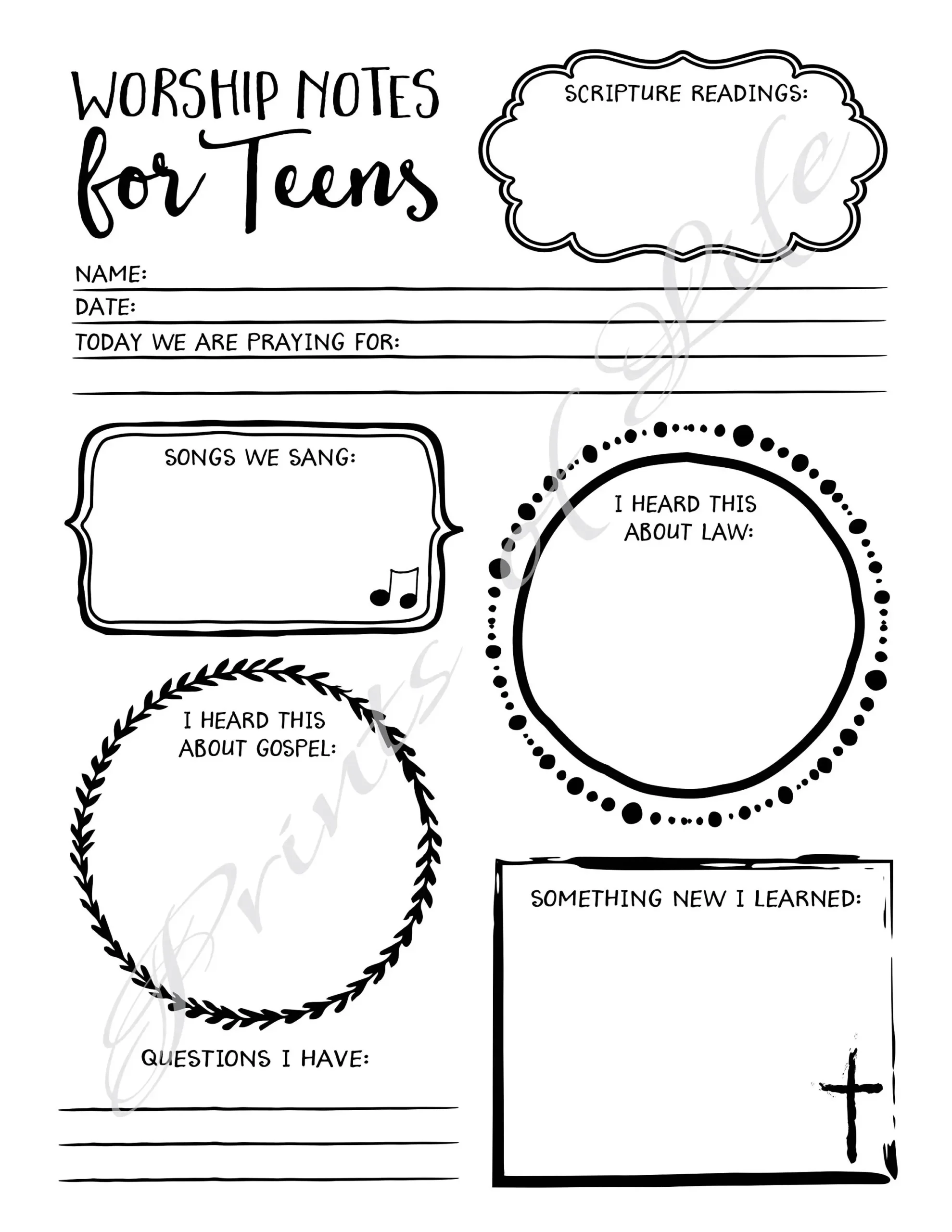 Printable Bible Study Worksheets For Youth