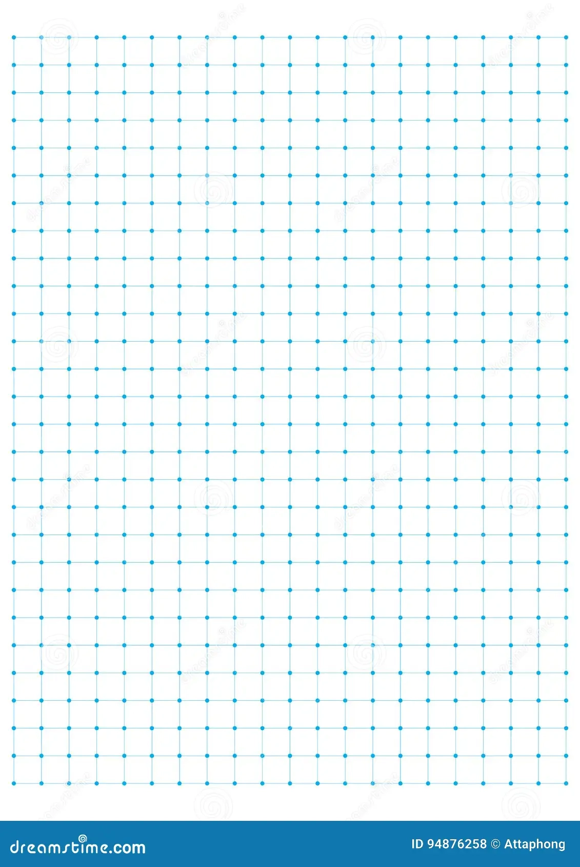Blue Full Page Centimeter Dot Paper Vector Stock Vector 
