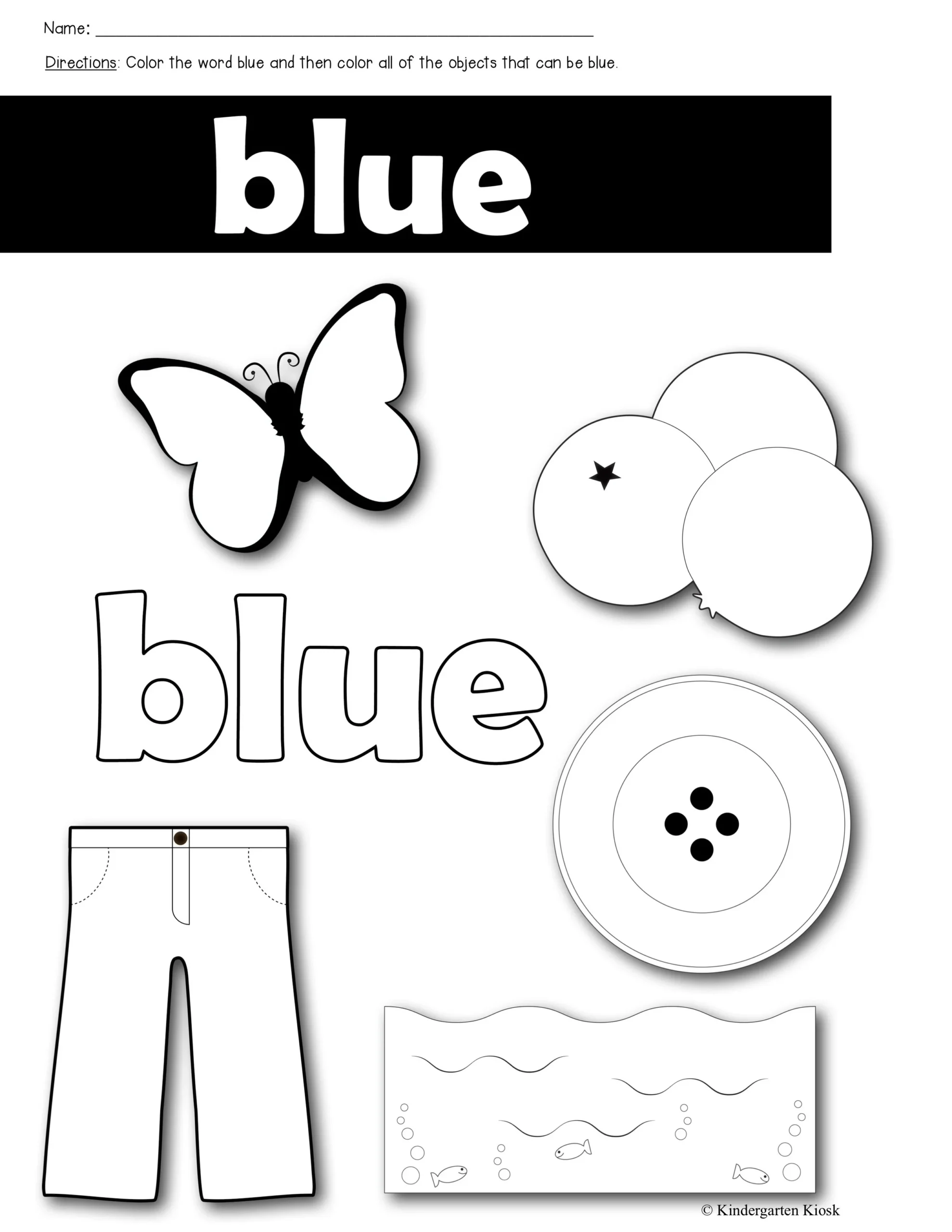 Blue Kindergarten Kiosk