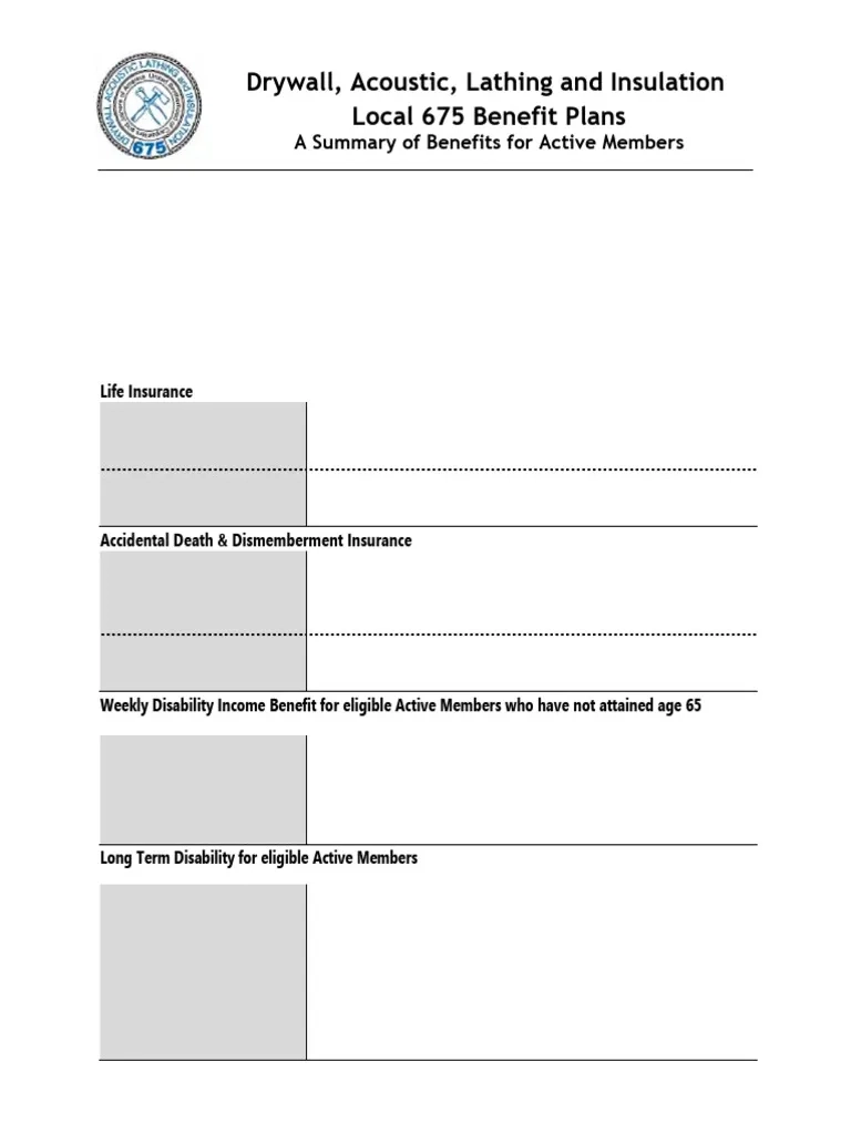 Brochure Active Member Summary Of Benefits PDF Health 