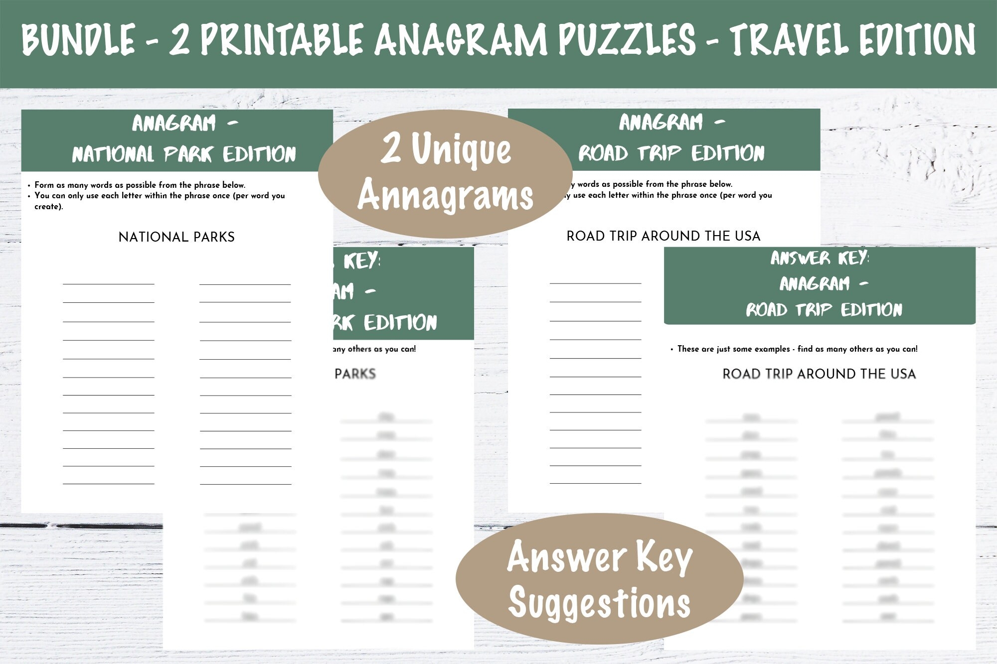 Free Printable Anagram Magic Square Puzzles