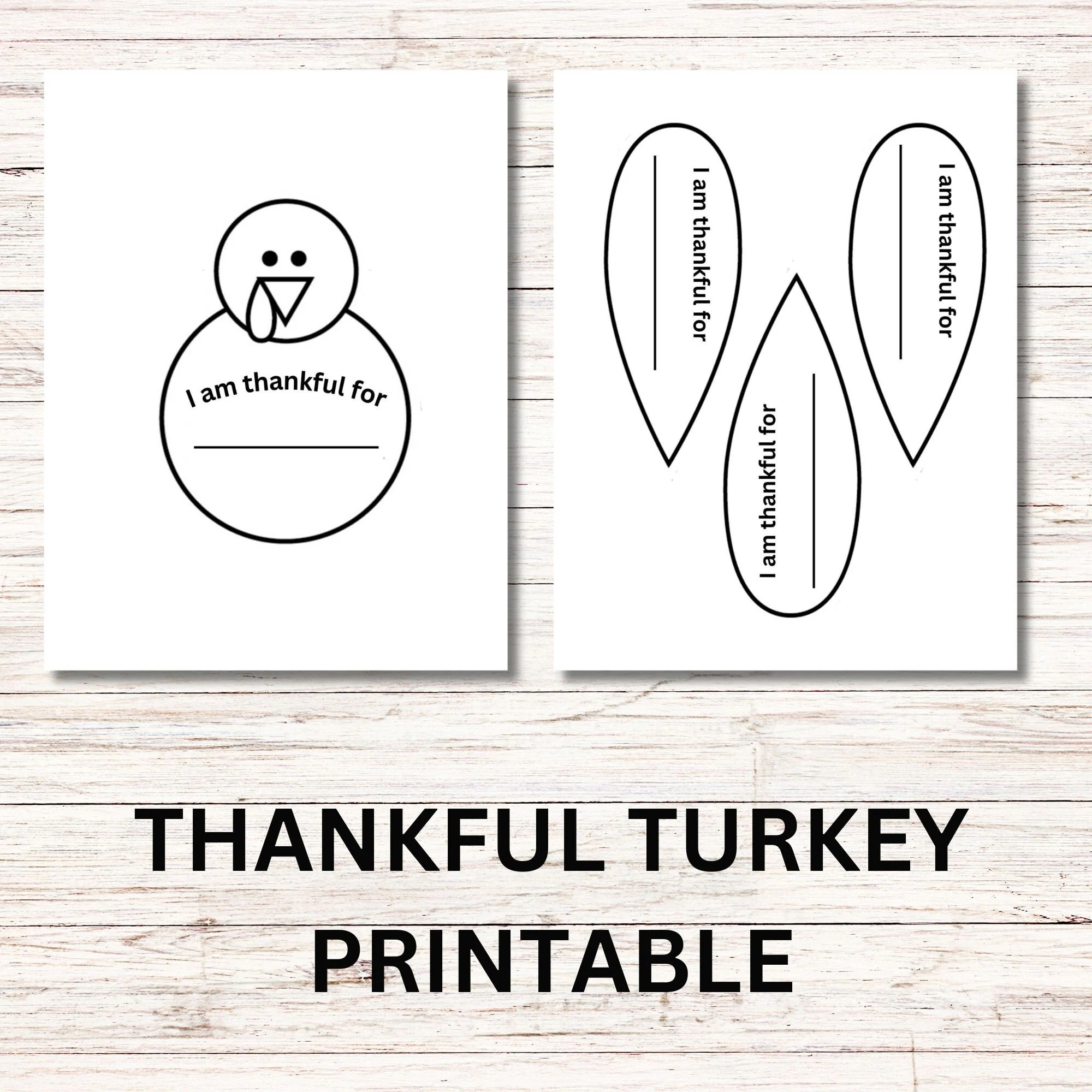 Buy Thankful Turkey Printable Thankful Turkey I Am Thankful For 