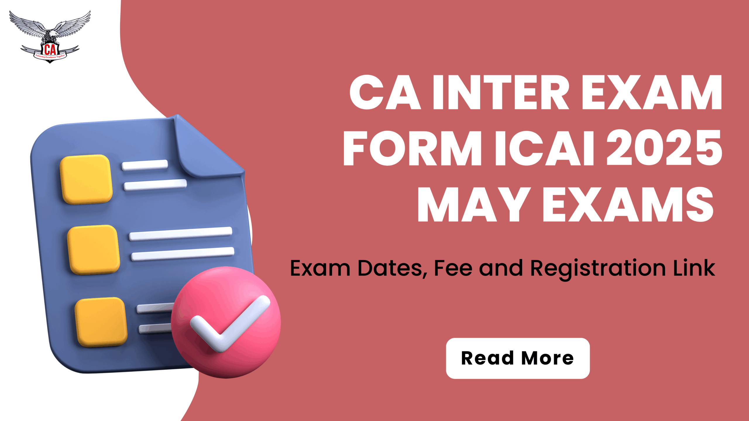 CA Intermediate Exam Form ICAI January 2026 Exams Exam Dates 