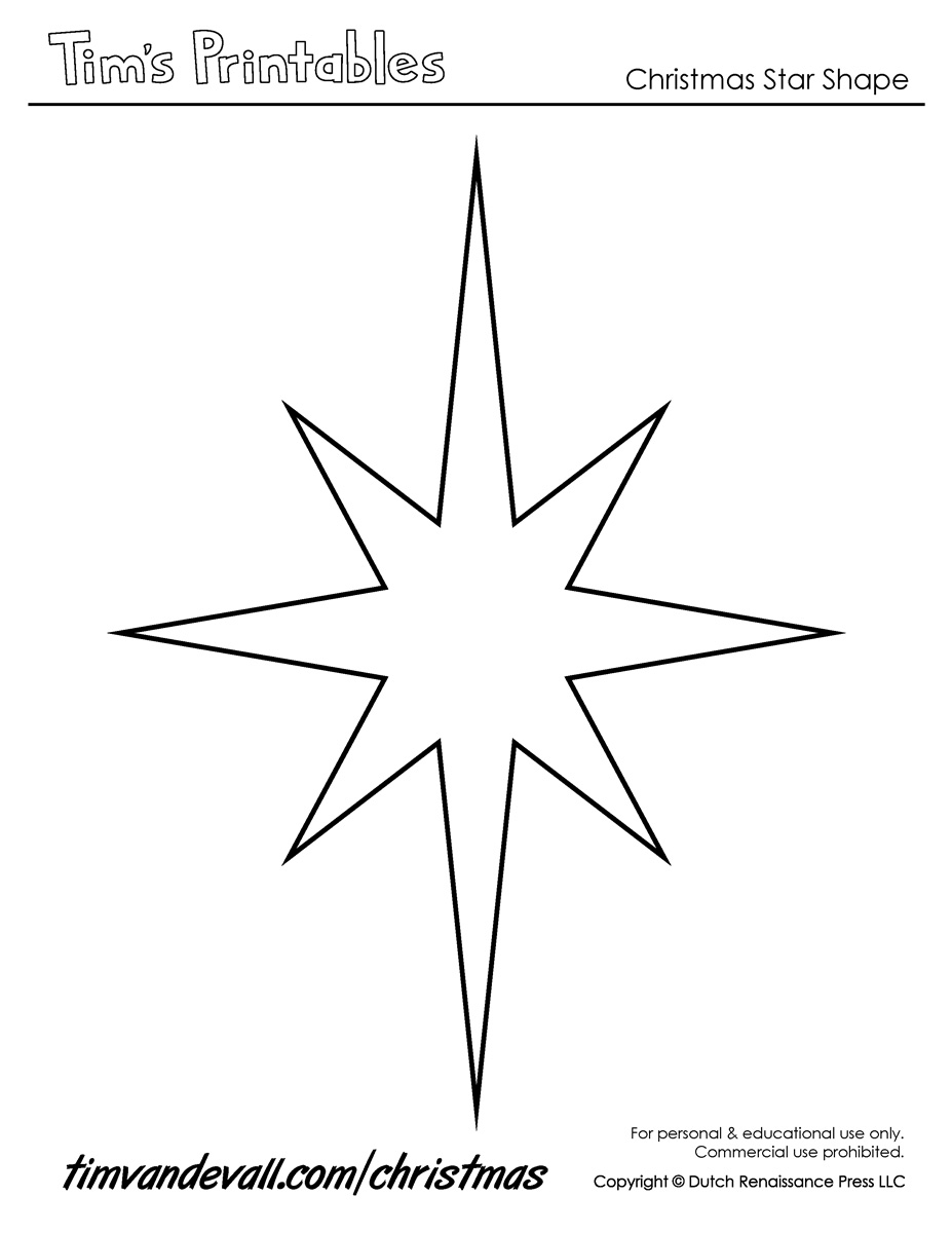Christmas Star Template Printable