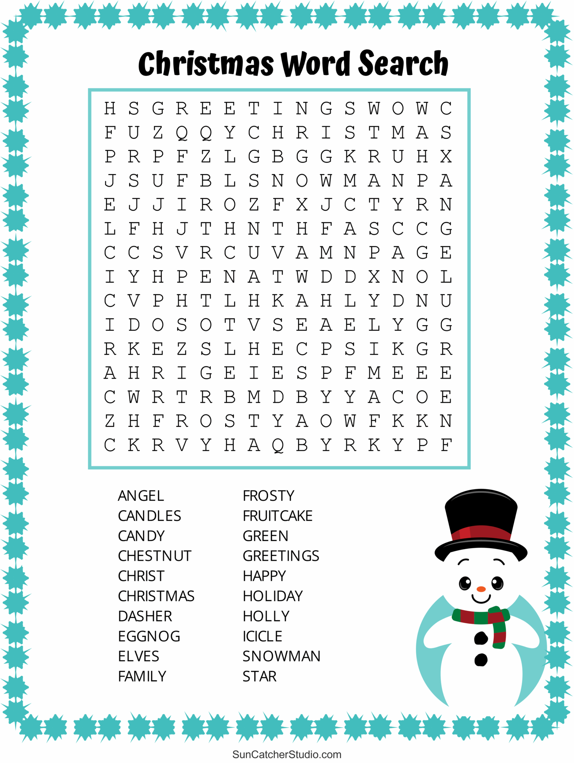 Christmas Word Puzzles Printable