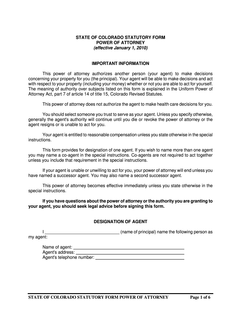 State Of Colorado Forms