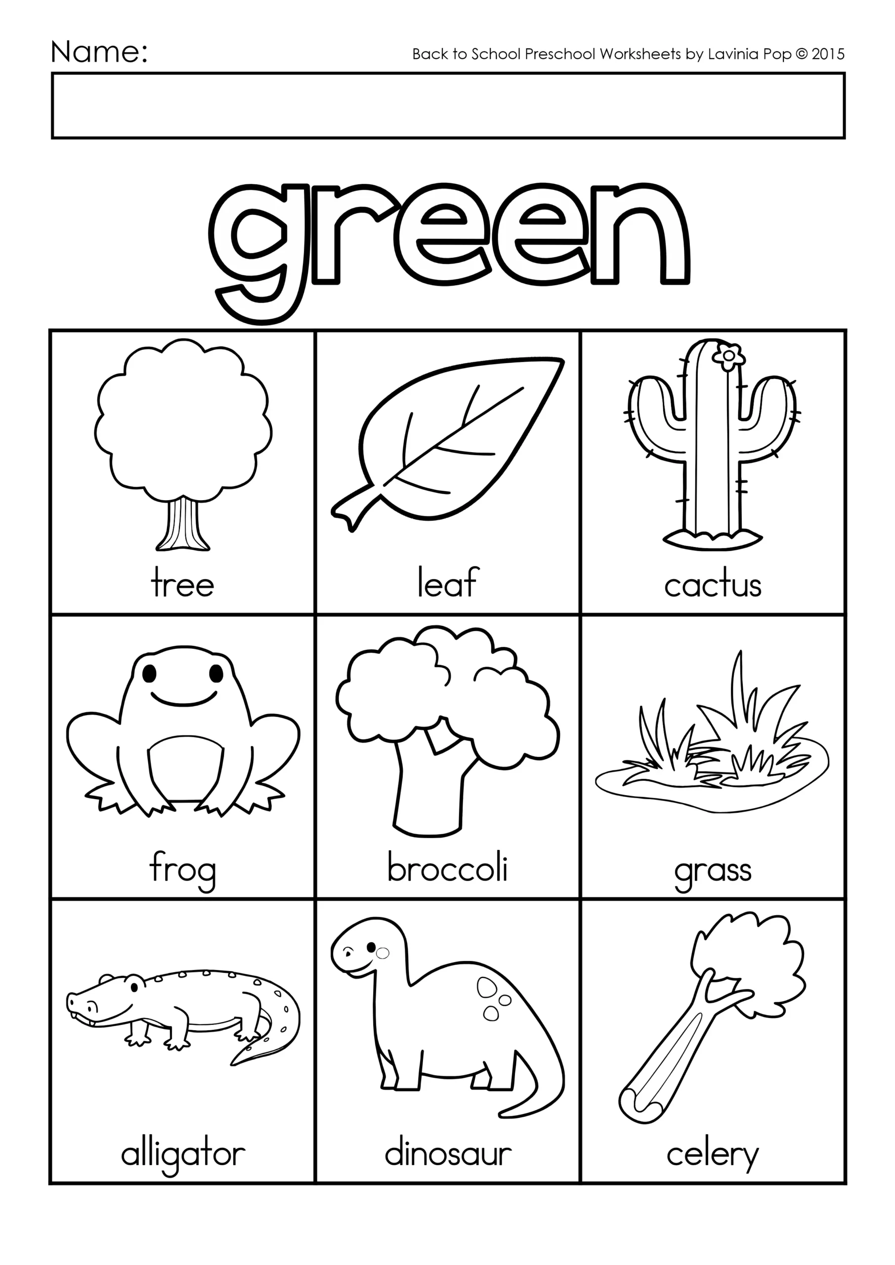 Kindergarten Color Worksheets Free Printable