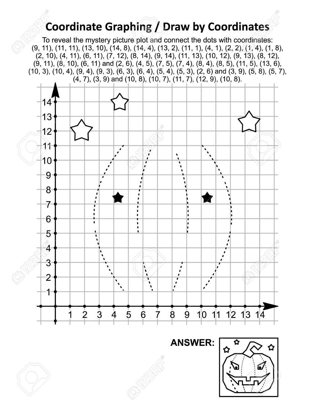 Coordinate Graphing Or Draw By Coordinates Math Worksheet With 