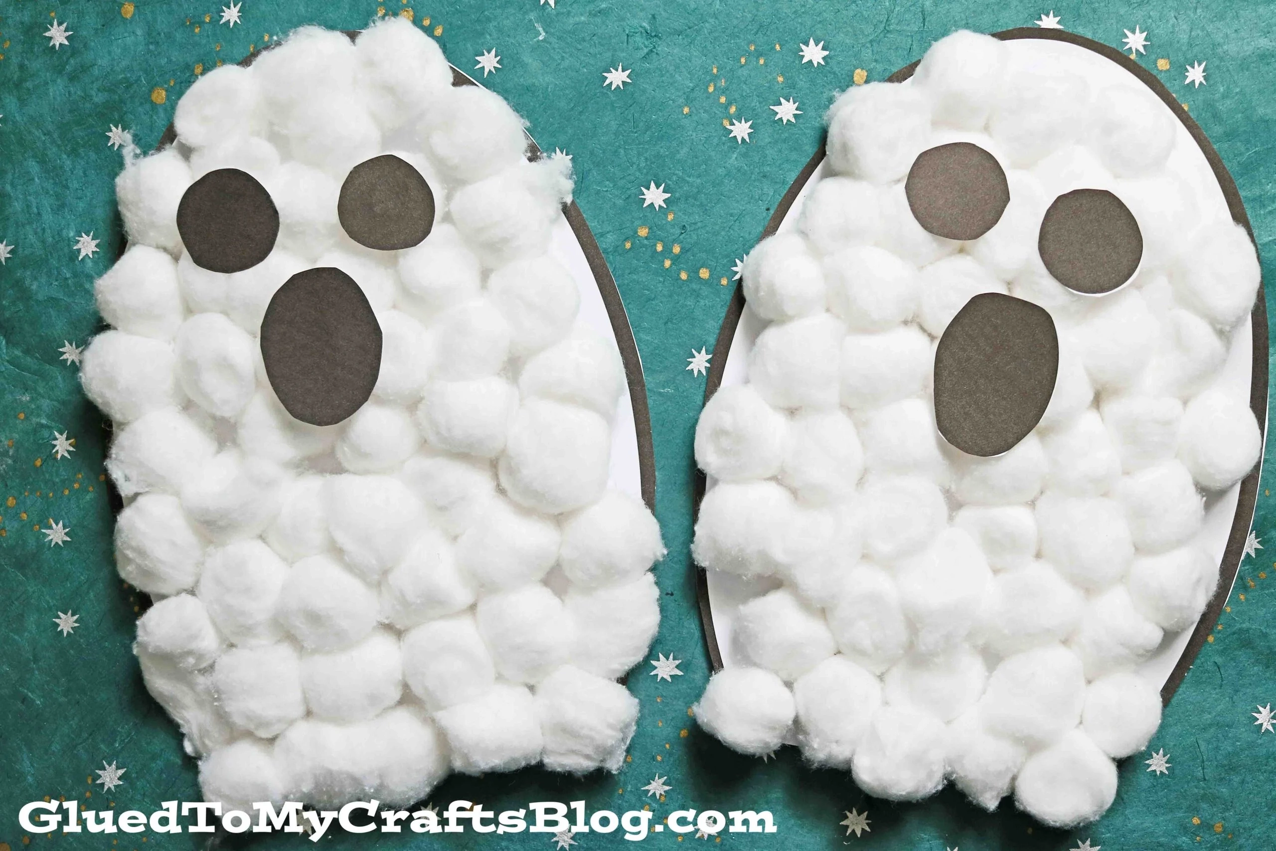 Cotton Ball Ghost Craft Idea For Halloween