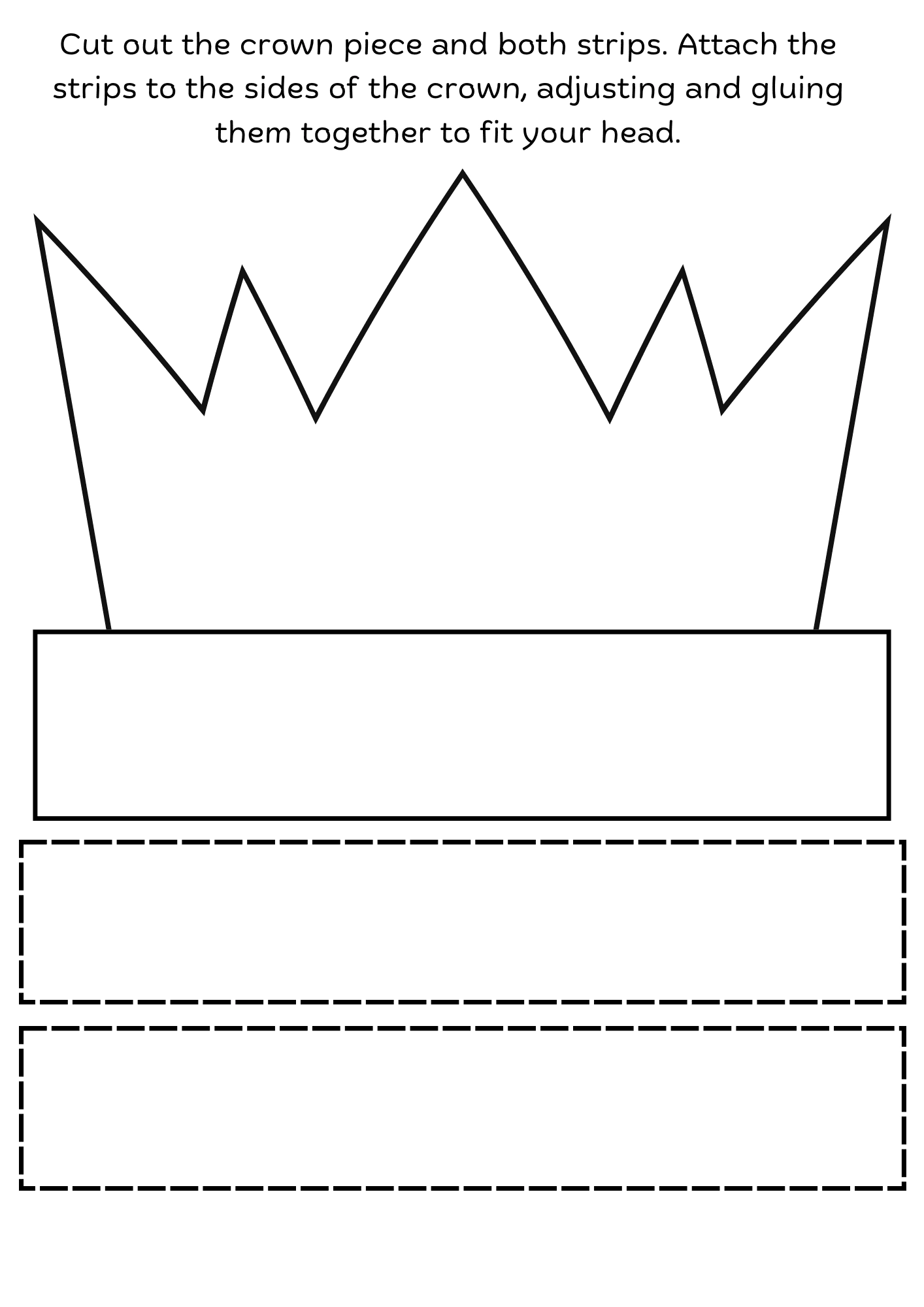 Crown Cut Out And Color Craft Art Otters