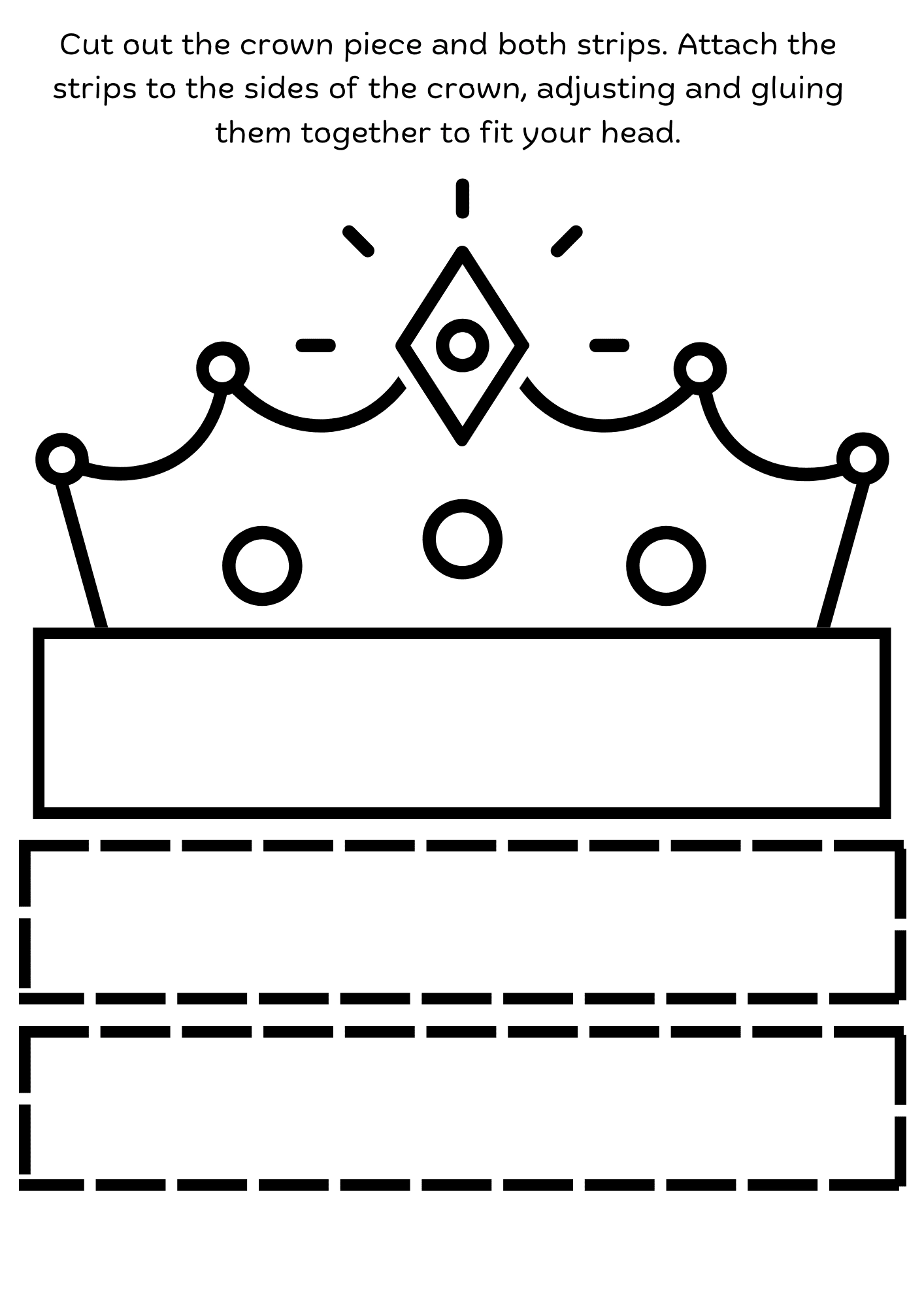 Crown Cut Out And Color Craft Art Otters