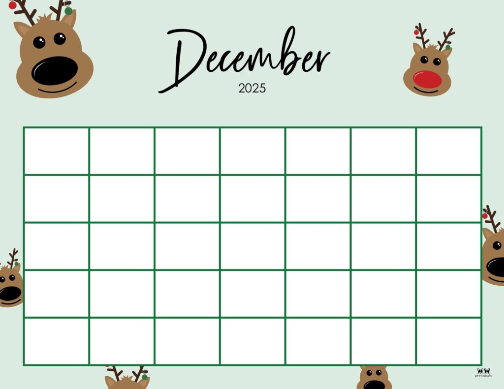 Printable Calendar Month Of December