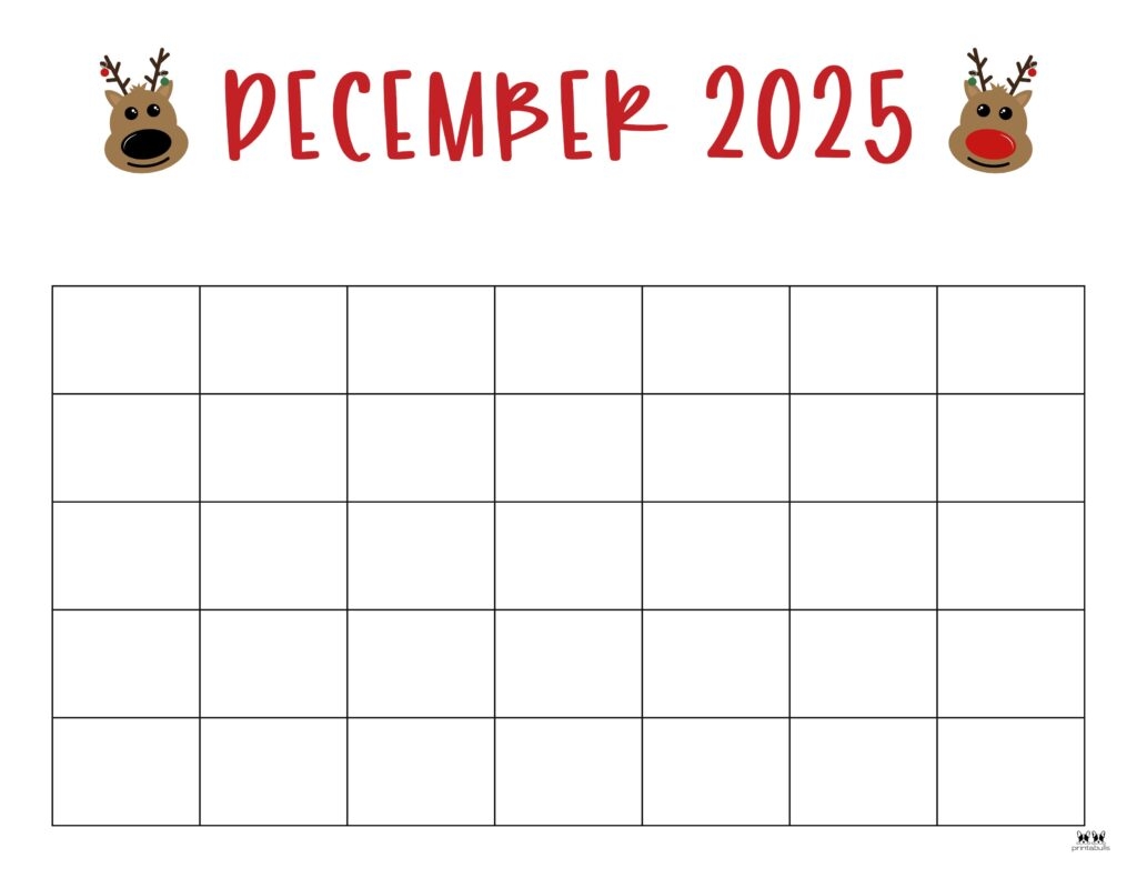 Kids December Calendar Printable