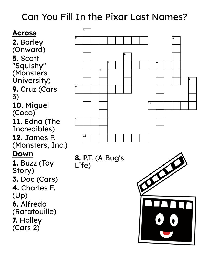 Free Movies Crossword Puzzles