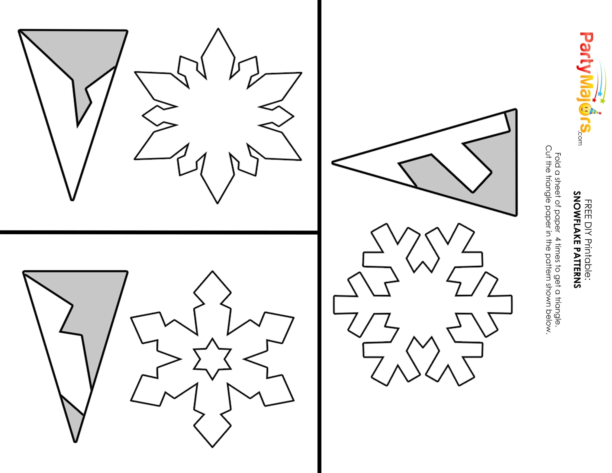Easy Snowflake Template Printable
