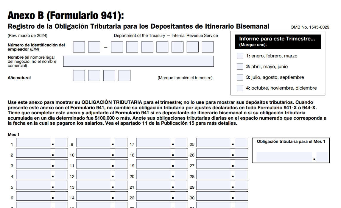 Irs Form 941b 2026