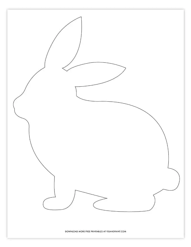 Easter Rabbit Template Printable