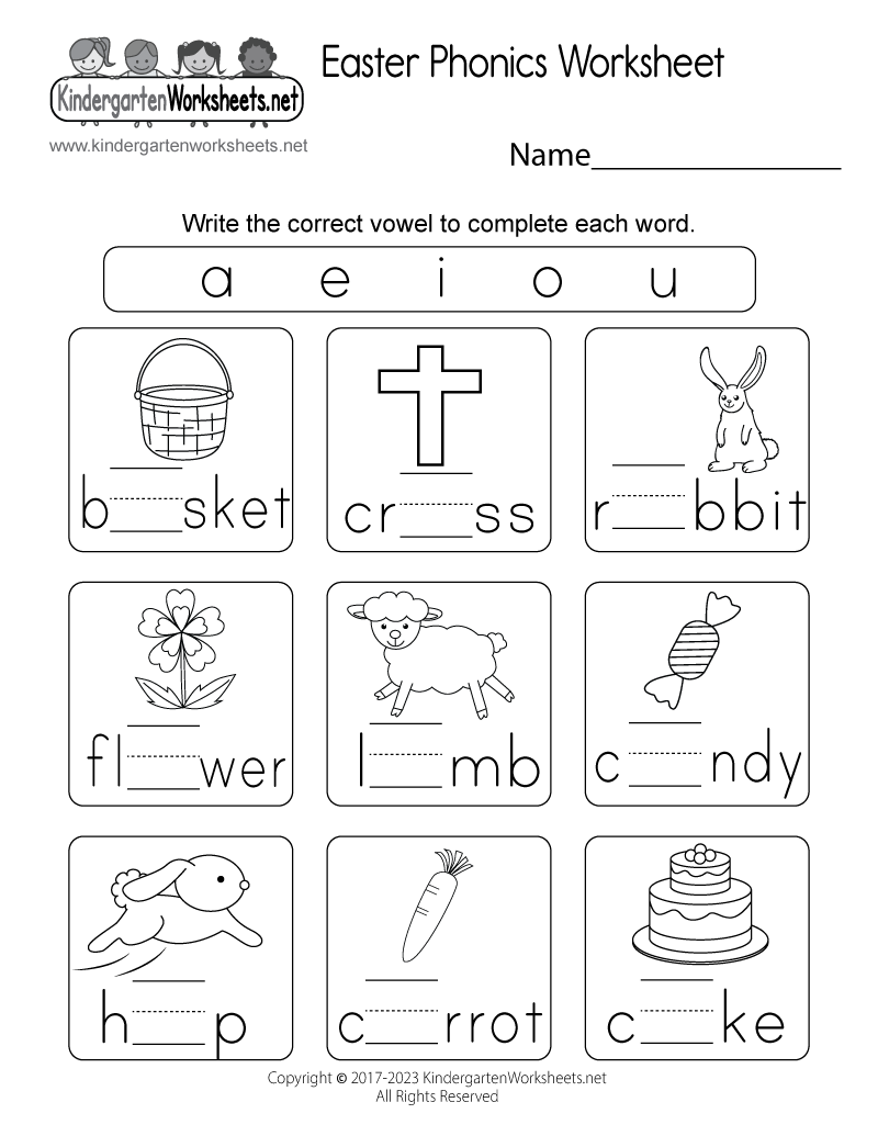 Easter Phonics Worksheet Free Printable Digital amp PDF