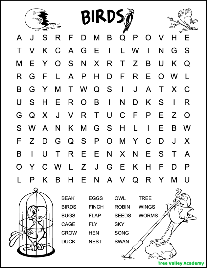 Free Word Search Puzzles Printable