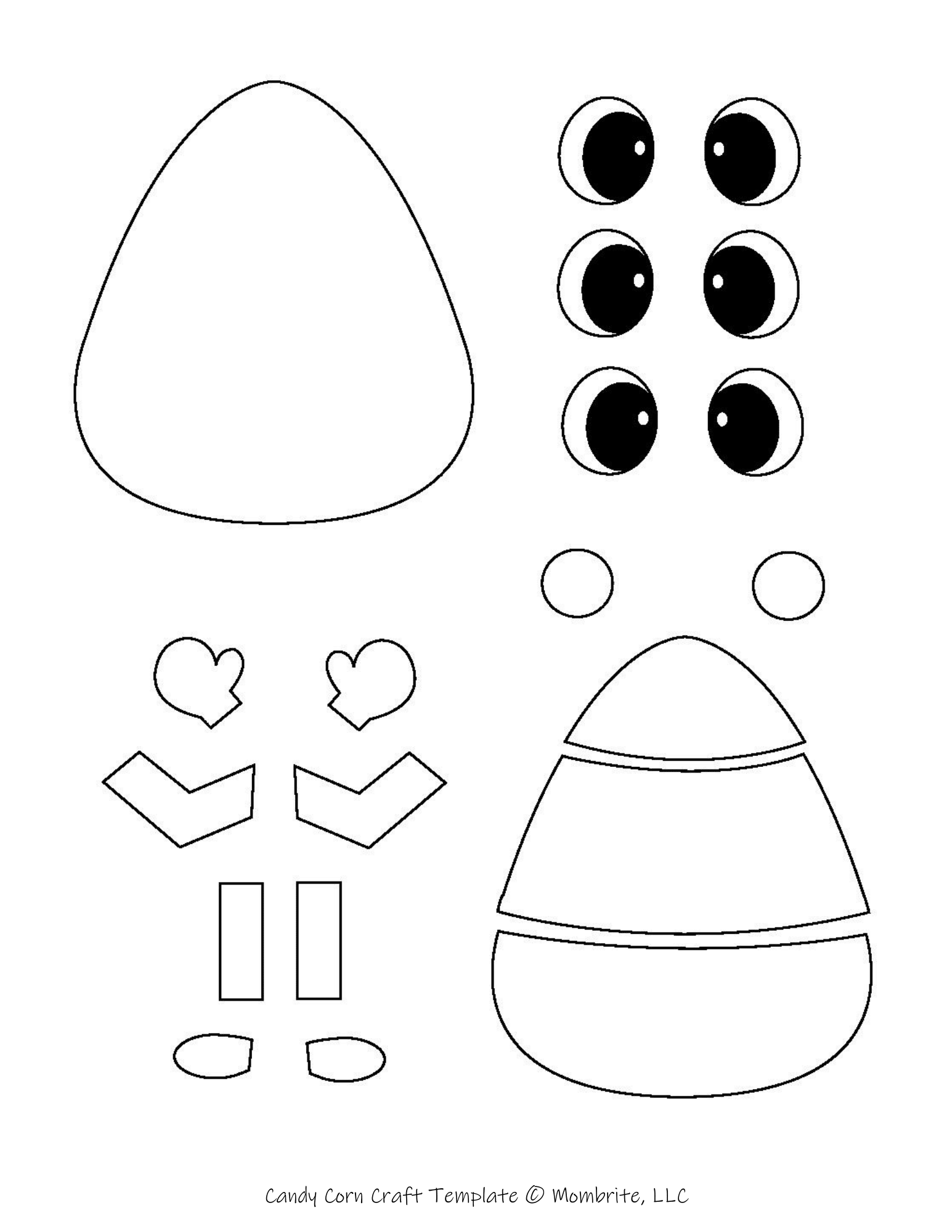 Easy Candy Corn Craft For Kids Free Template Mombrite